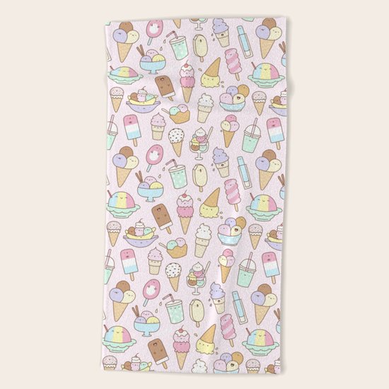 I love Ice Cream Beach Towel