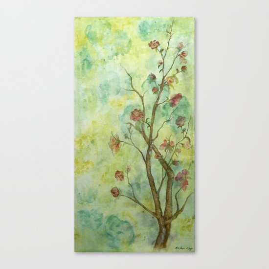 Branch with flowers Canvas Print