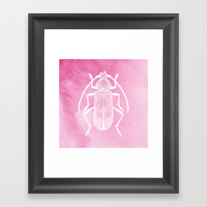 pink full Framed Art Print