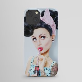 Pinup cool woman iPhone Case
