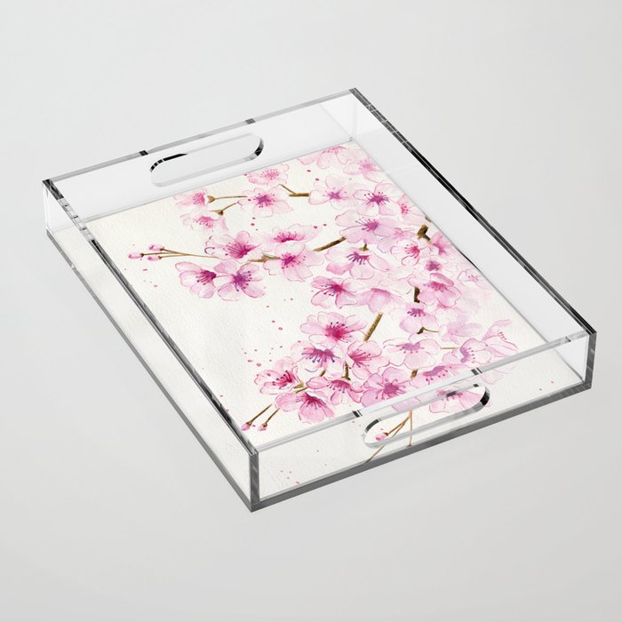 Cherry Blossom Acrylic Tray