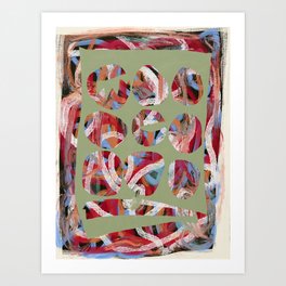 Chaos color large abstract Art Print