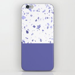 Very Peri 2022 Color Of The Year Violet Blue Periwinkle Terrazzo Marble iPhone Skin