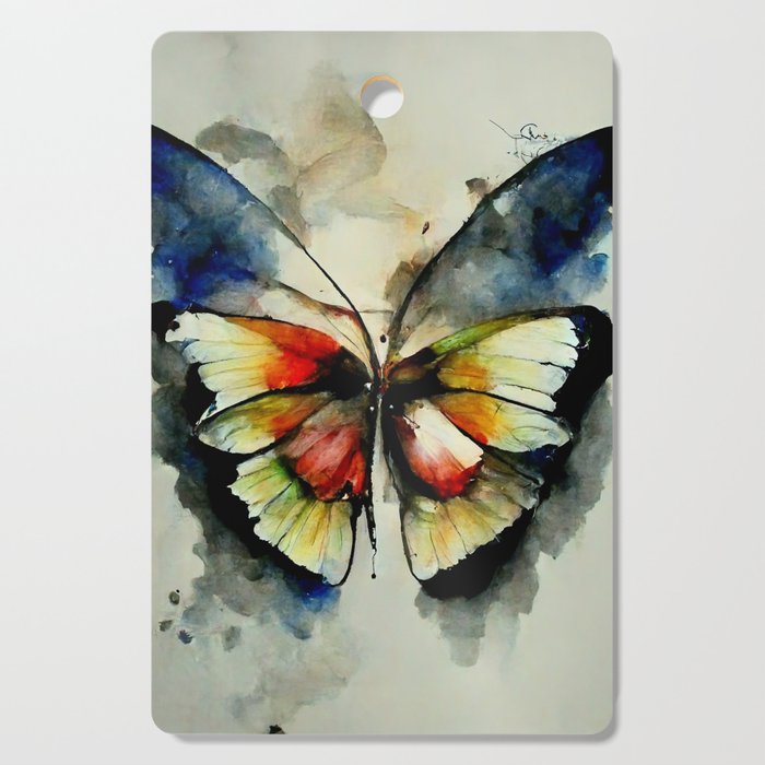 Watercolor Butterfly 1 Cutting Board