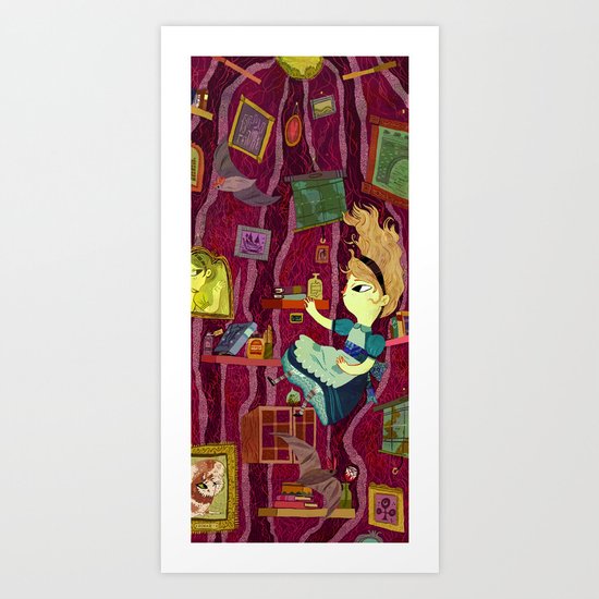 Down, down, down to the center of the earth. Art Print