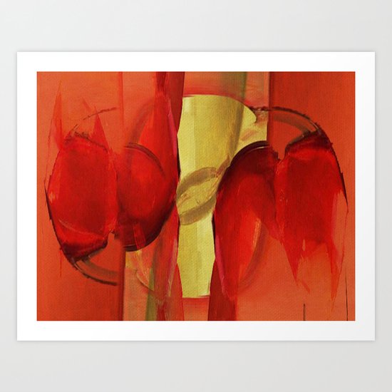 Two Red Horses Art Print