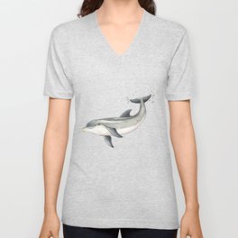 Dolphin V Neck T Shirt