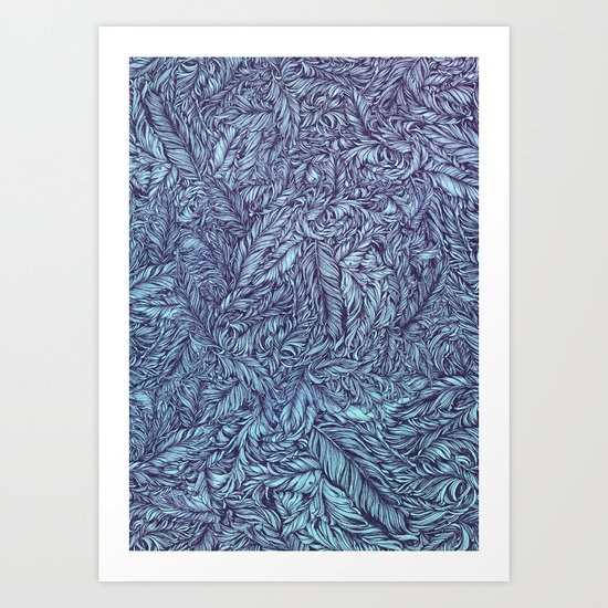 Feather story Art Print