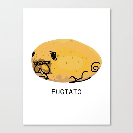 Pugtato Canvas Print