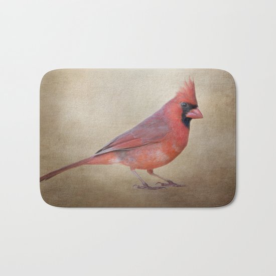 The Red Cardinal Bath Mat