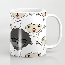 Black Sheep Pattern - Cute Animal Illustration Mug