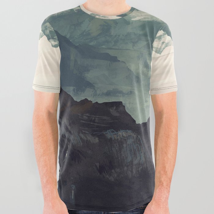 Mountain Fog All Over Graphic Tee