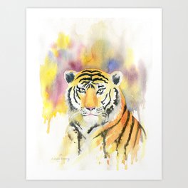 Tiger Watercolor  Art Print