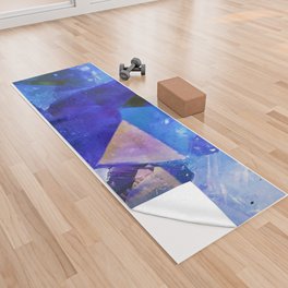 Blue Crystals Yoga Towel