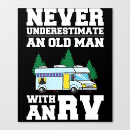 RV Camping Truck Beginner Camper Parks Van Canvas Print