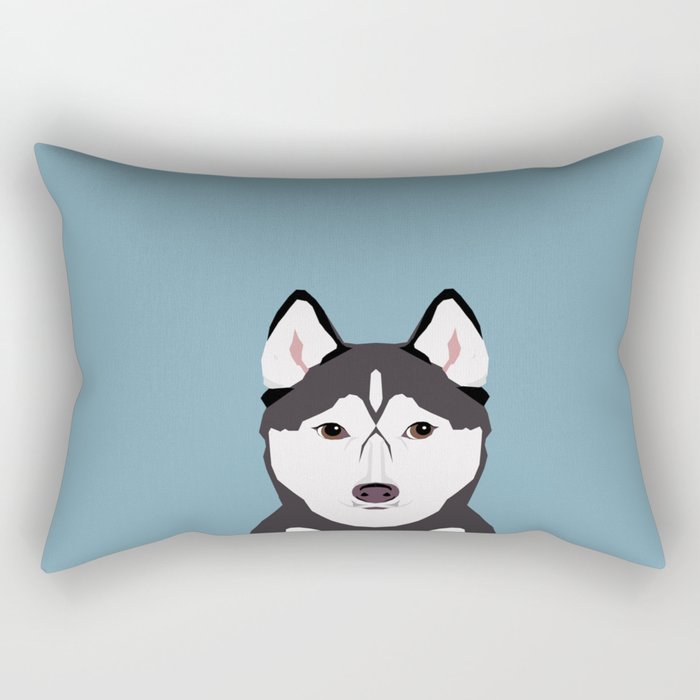 Shiloh - Husky Siberian Husky dog art phone case perfect gift for dog people Rectangular Pillow