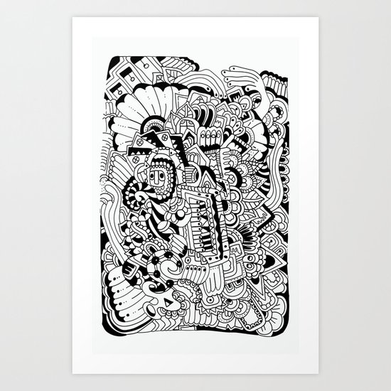 What hides a caress Art Print