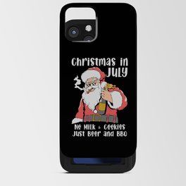 Funny Christmas In July Santa iPhone Card Case