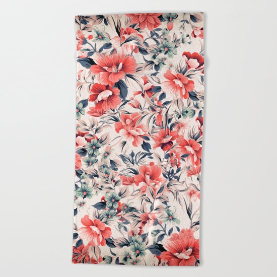 FLORAL PATTERN 7 Beach Towel