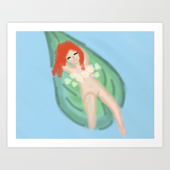 Floating Along Art Print
