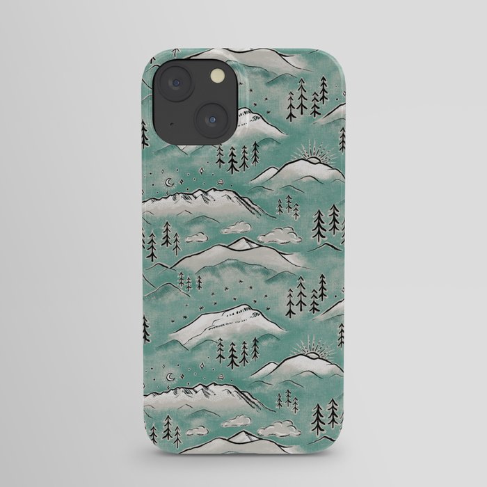 Monte Vista - Turquoise and silver iPhone Case