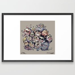 Monster Pile Framed Art Print