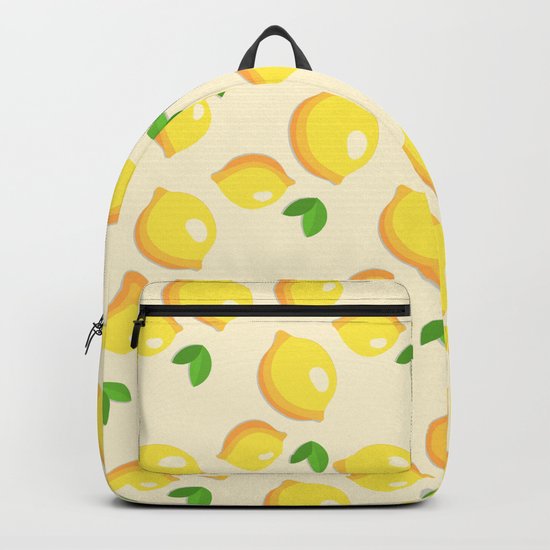 Lemon Pattern Backpack