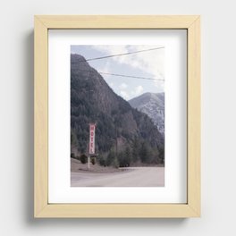Mountainside Motel Recessed Framed Print