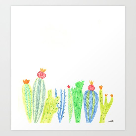 Cacti Art Print