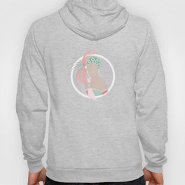 Art Deco lady with a feather headdress  Hoody