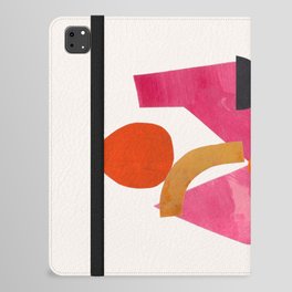 'Autumn Loneliness' Abstract Geometric Shapes Paper Collage Colorful Arrangement Mid Century Modern Cool Funky Style by Ejaaz Haniff iPad Folio Case