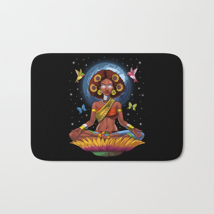 African Woman Hippie Bath Mat