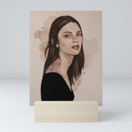 Jenner Abstract Wathercolour Portrait Mini Art Print