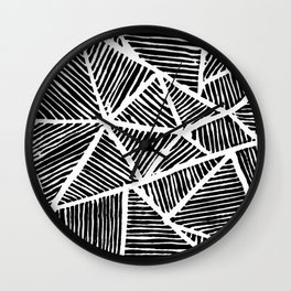 Geometry Black Lines Wall Clock