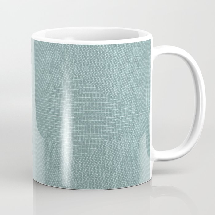 boho triangle stripes - dusty blue Coffee Mug