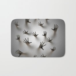 Lost souls Bath Mat | Ghostly, Spooky, Hands, 3D, Shadow, Diffuse, Blurred, Graphicdesign, Silhouette, Soul 