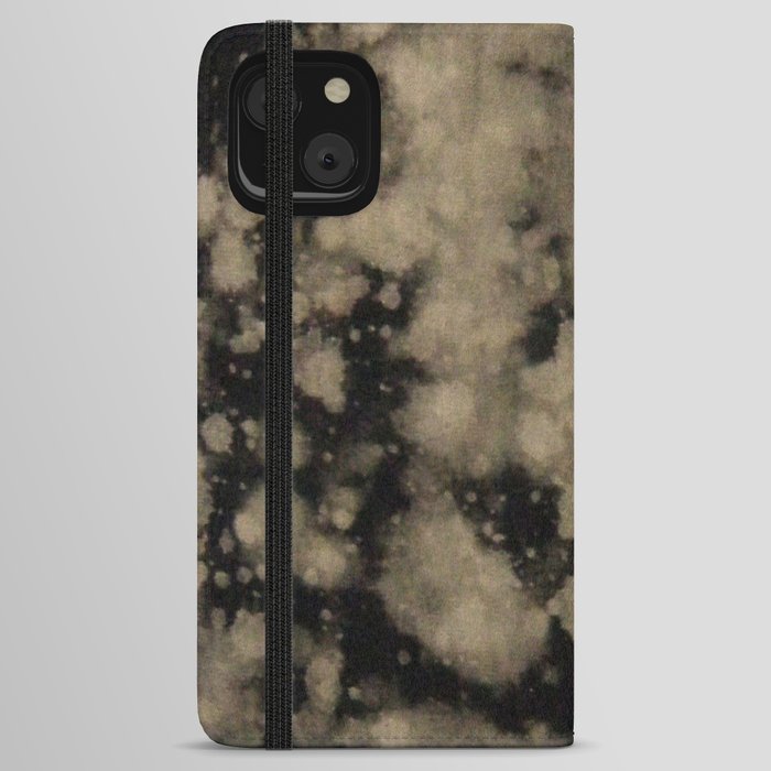 Vintage Bleached Grunge Splatter Pattern iPhone Wallet Case