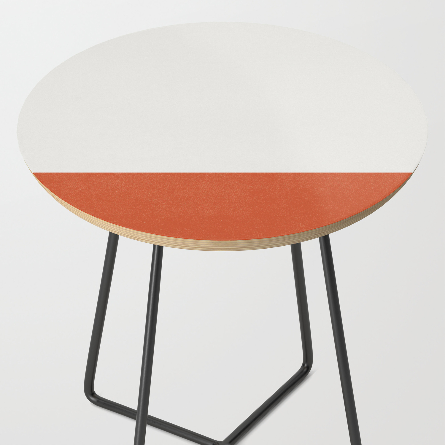 Burnt Orange Color Block Side Table By Jennadavis Society6