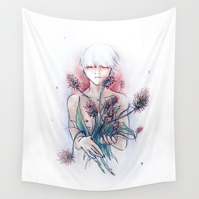 AND I BRING YOU FURTHER ROSES Wall Tapestry