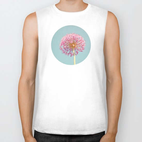 Pink Allium Biker Tank