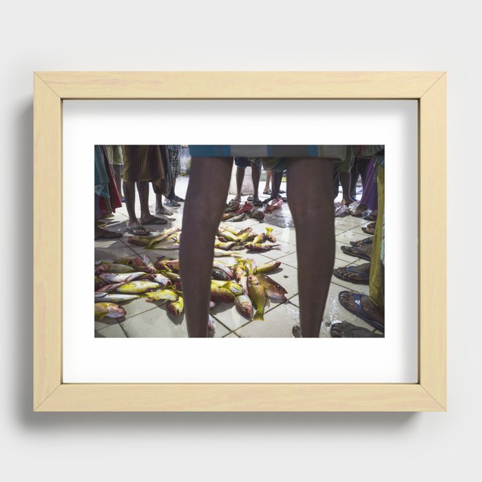 Fish auction, Sri Lanka Recessed Framed Print