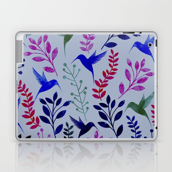 Watercolor Floral & Birds Laptop & iPad Skin