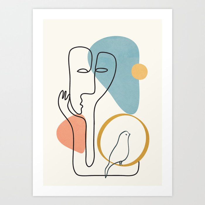Abstract Faces 32 Art Print