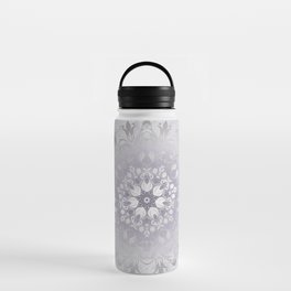 Mauve Silver Floral Mandala Water Bottle