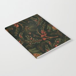 Christmas Spruce Dark Brown Notebook