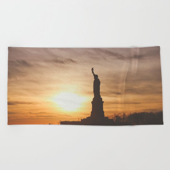 Lady at Sunset Beach Towel