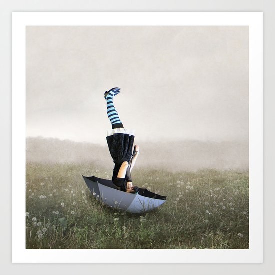 Umbrella melancholy Art Print