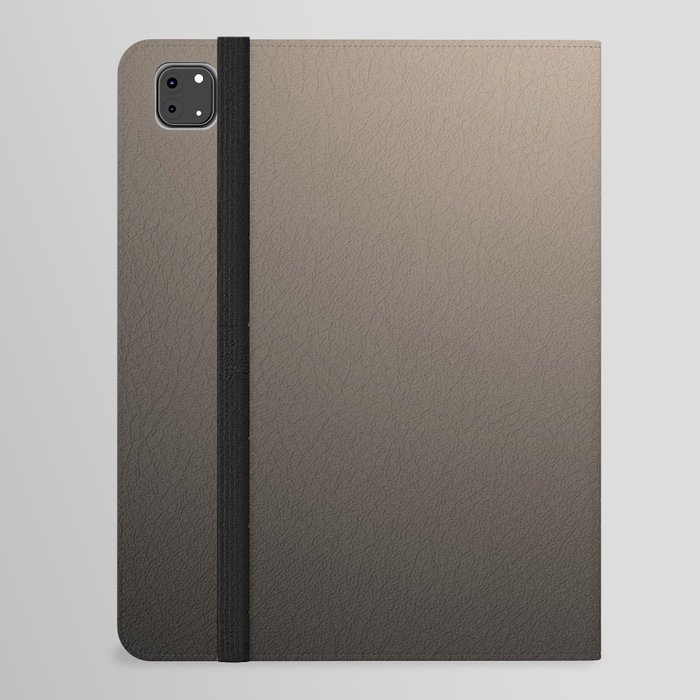 Modern Cream And Black Ombre Gradient Abstract Pattern iPad Folio Case
