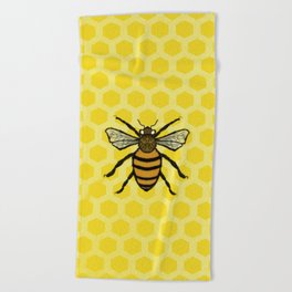 honey bee Beach Towel