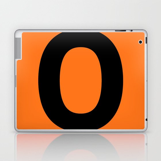 Letter O (Black & Orange) Laptop & iPad Skin